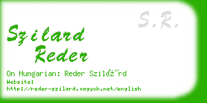 szilard reder business card